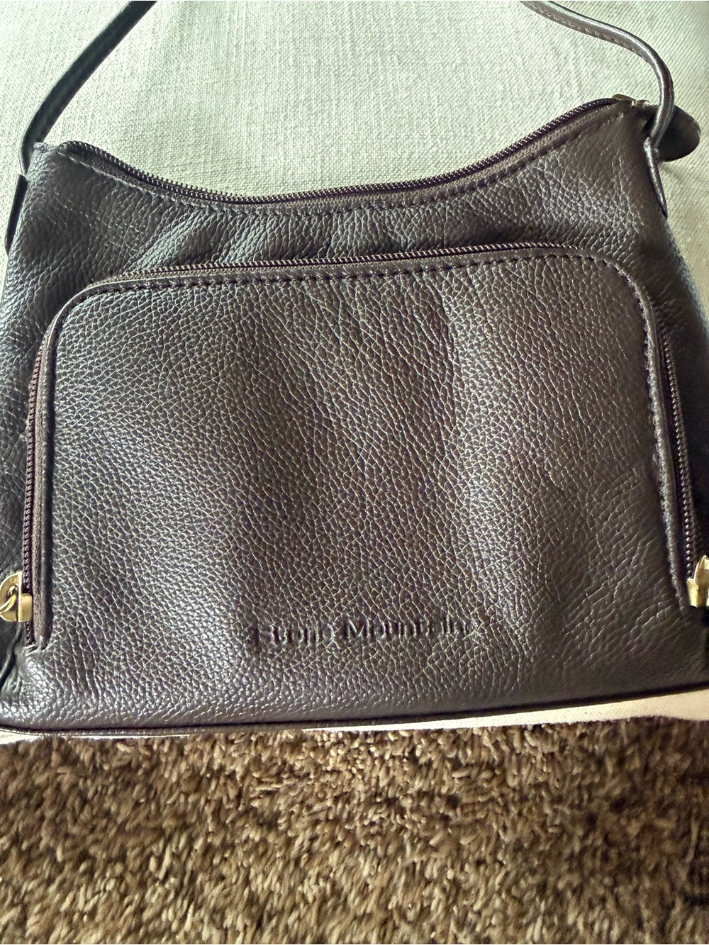 Stone Mountain Accessories Dark Brown Pebble Leather Crossbody